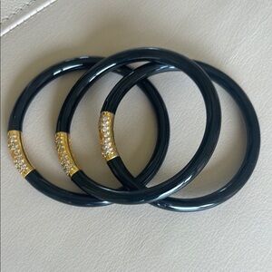 Modern Black and Gold Bracelet Set